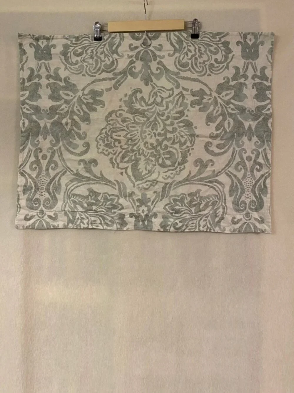 Restoration Hardware blue green Italian Fiore flora 100% cotton standard sham
